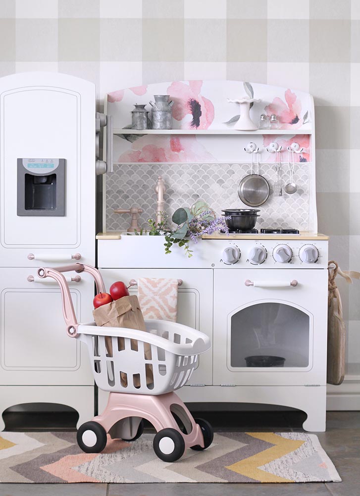 Leftover tile project: DIY Play Kitchen by Lolly Jane